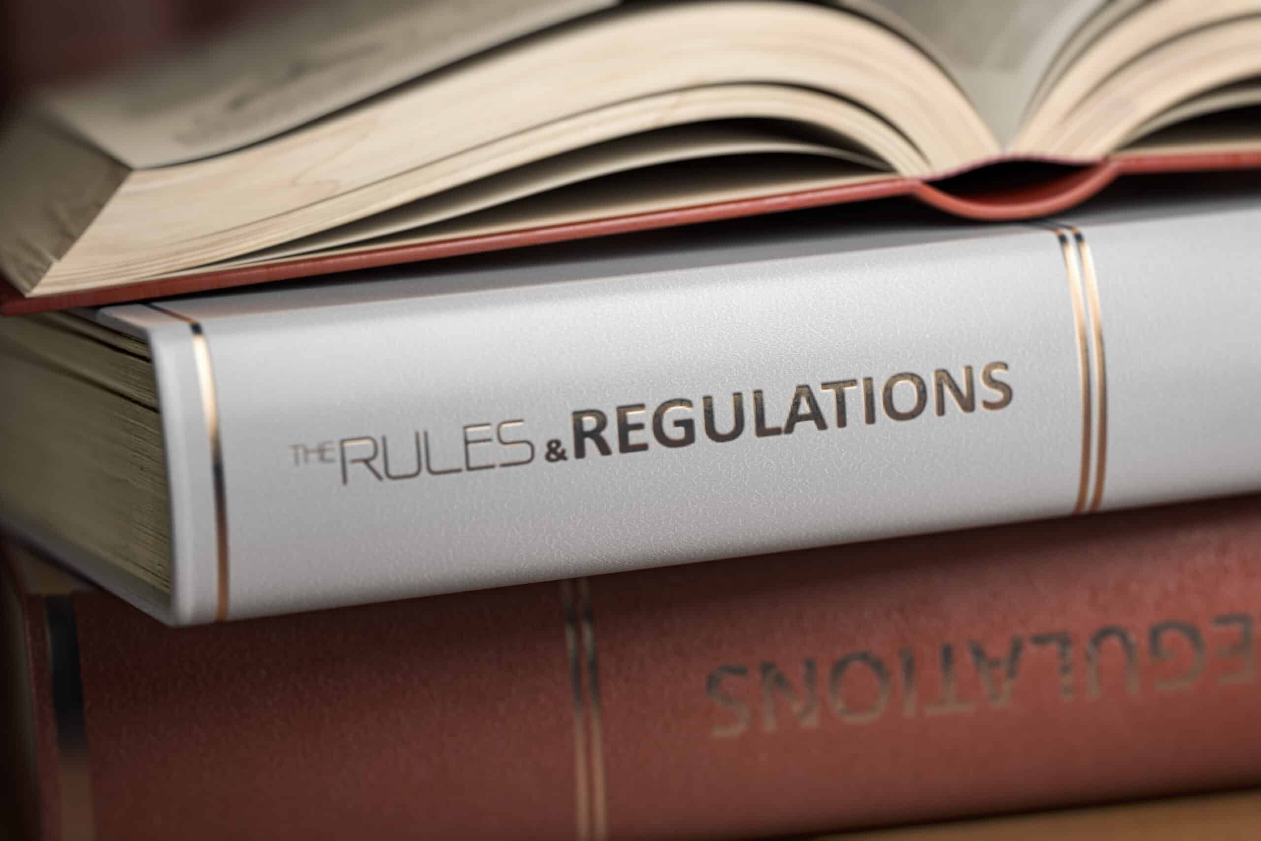 rules-and-regulations-book-law-rules-and-regulations-concept